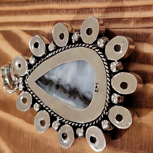 AMAZING Owyhee Opal & Rainbow Moonstone Pendant - Picture 7 of 7